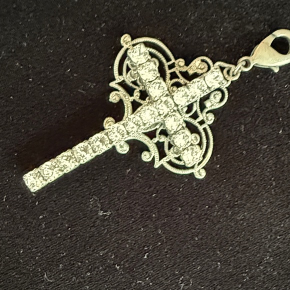 Sabika - Silver Cross Pendant with Crystals - Picture 1 of 1
